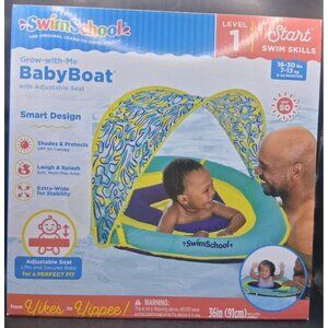 SwimSchool Grow With Me Baby Boat Adjustable Seat, Learn To Swim System